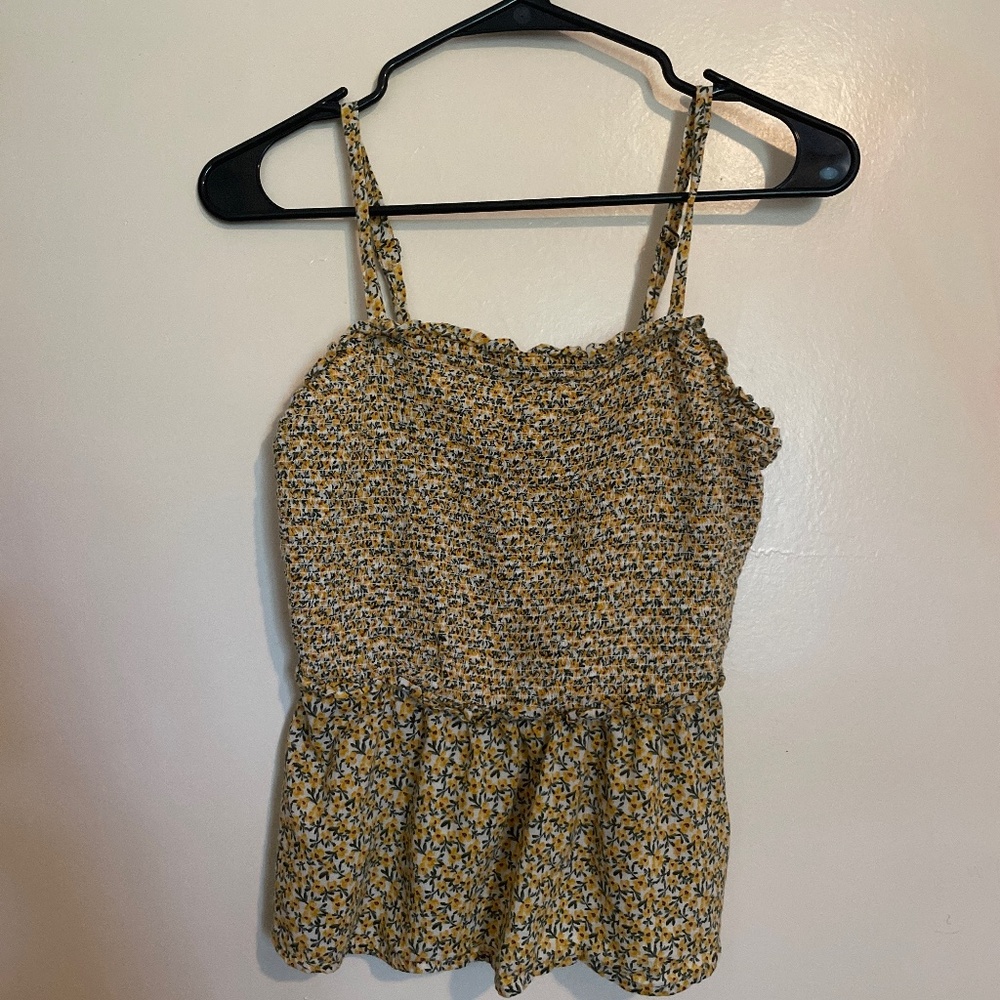 Smocked Floral Top